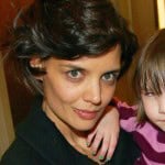 Katie Holmes and Suri Cruise sign autographs outside the Schoenf